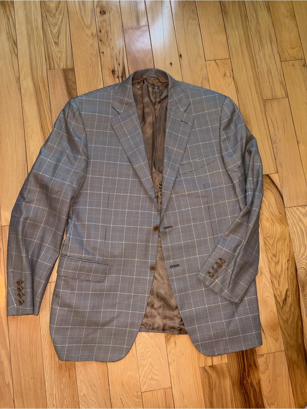Canali Plaid Sport Coat with Subtle Blue Windowpane